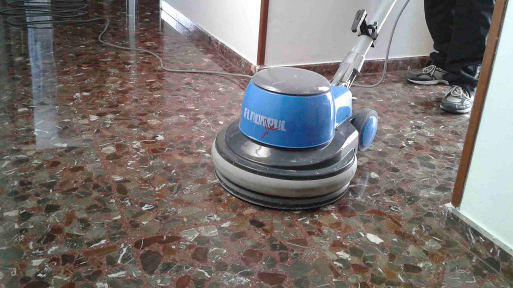 Abrillantado de suelo de terrazo